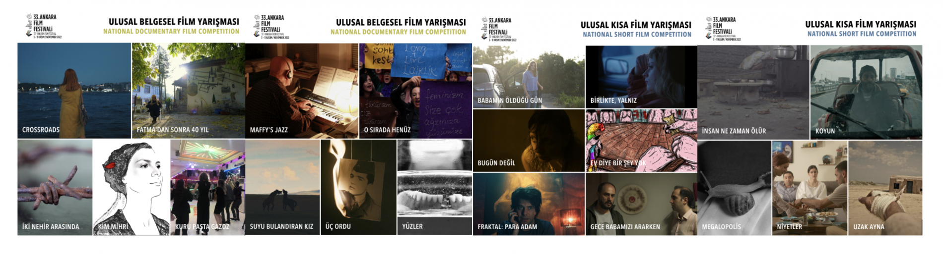 33. Ankara Film Festivali'nde Yarışacak Ulusal Kısa ve Belgesel Film ile Proje Geliştirme Finalistleri Belli Oldu