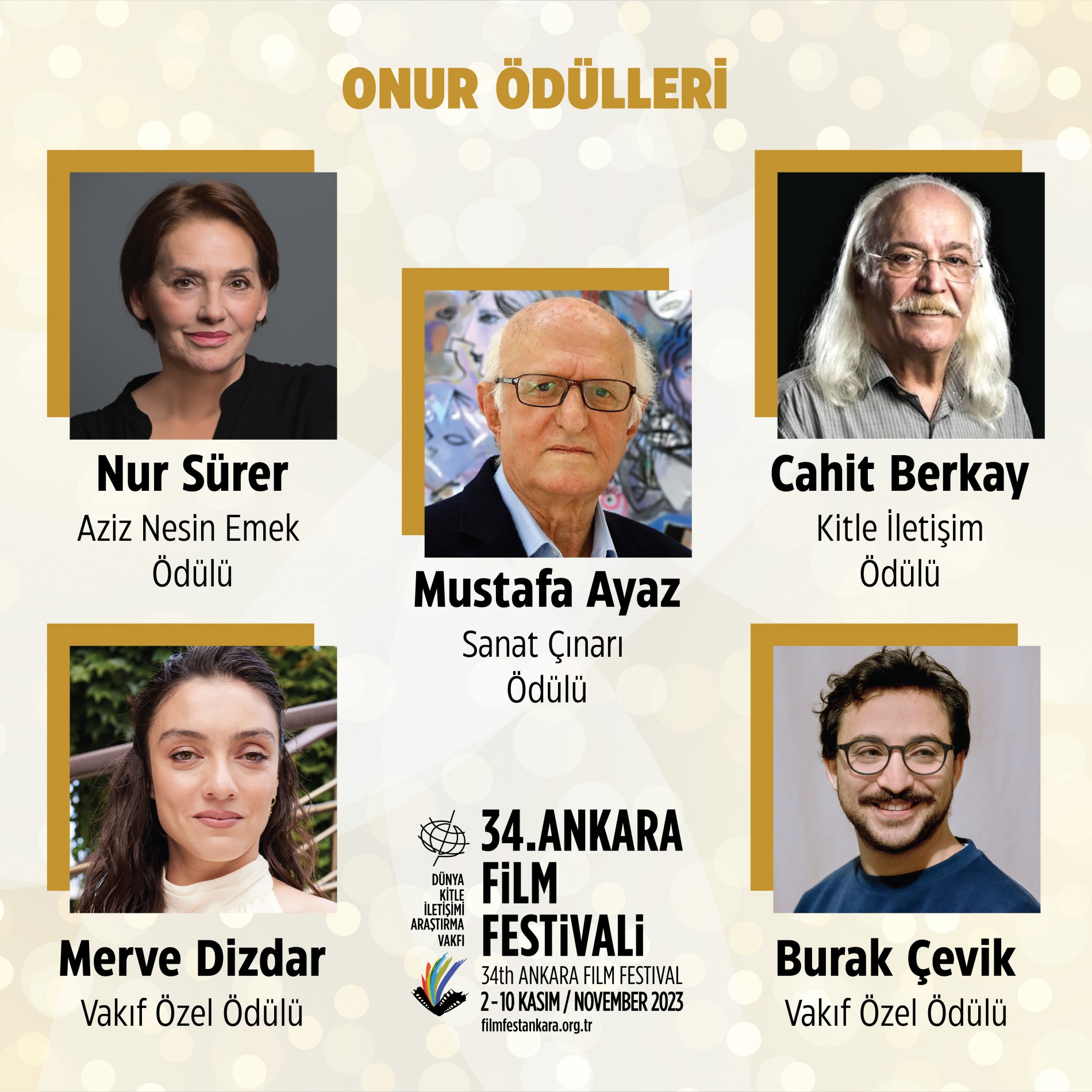34. Ankara Film Festivali’nin Onur Ödülleri Açıklandı!
